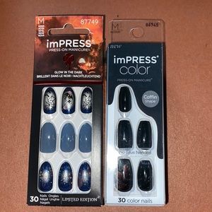 IMPRESS AND KISS PRESS ON MEDIUM SIZE NAILS. HALLOWEEN LIMITED EDITION &…